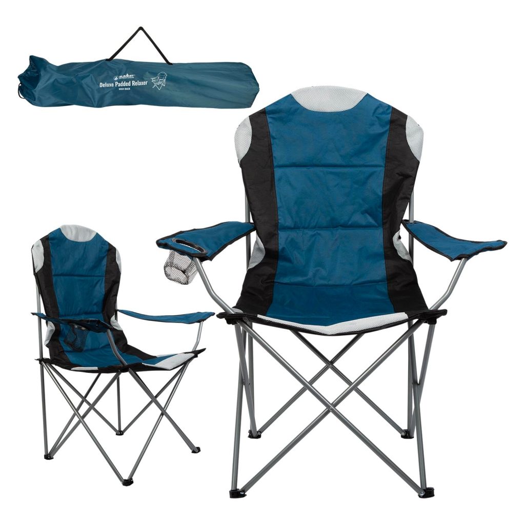 Folding Chair With Padded High Back  Blue - 110Cm X 90Cm