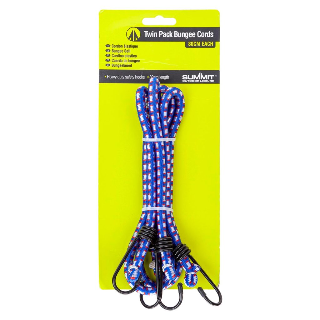 Bungee Cord 2 Pack  Blue - 80Cm X 1Cm