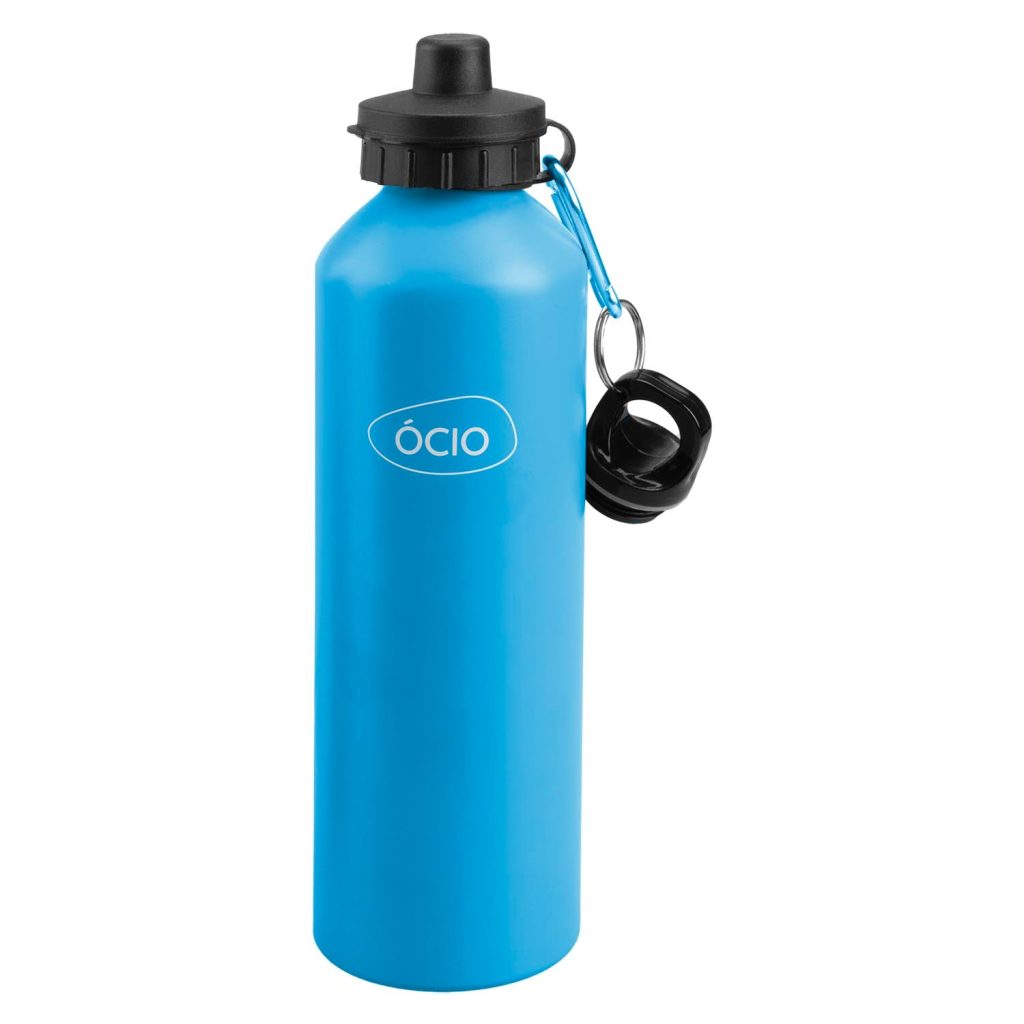 750Ml Water Bottle With 2 Lids  Blue - 25Cm X 8Cm