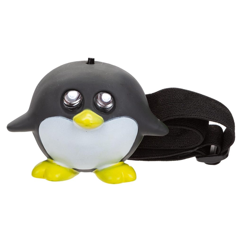 Penguin Head Torch  Black - 8Cm X 7Cm