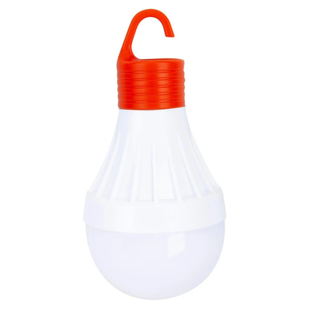 Led Orb Light Bulb With Caribiner Lifetime Charged Red - 12Cm X 6Cm