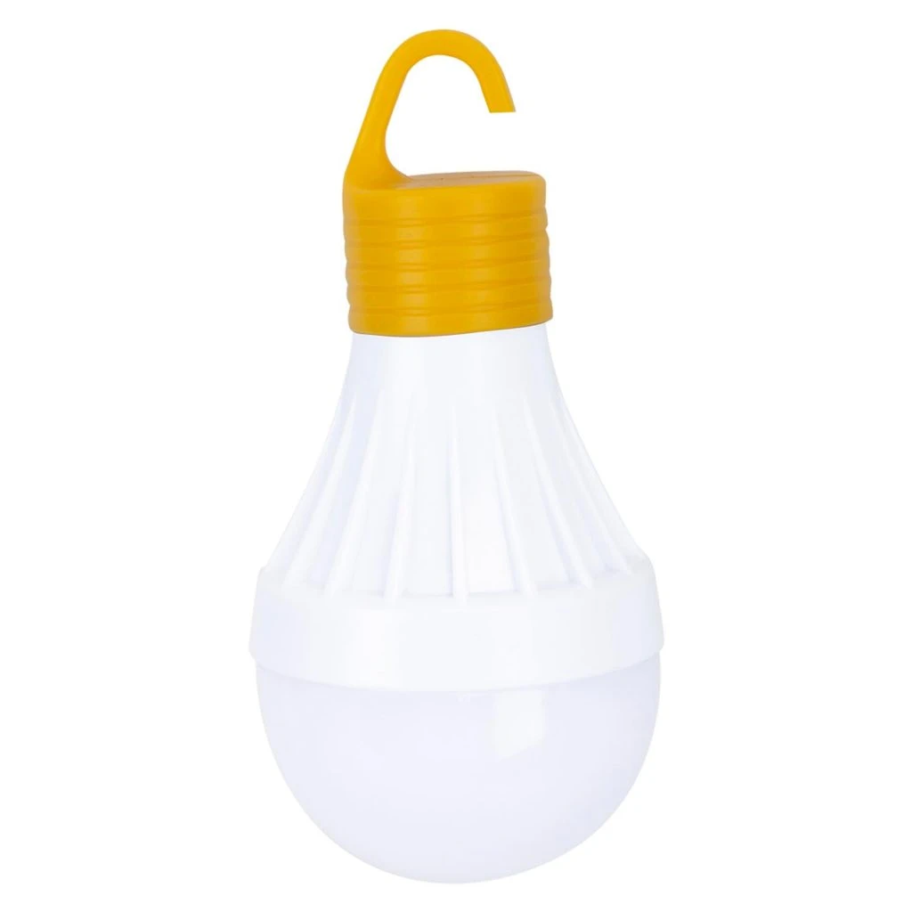 Led Orb Light Bulb With Caribiner Lifetime Charged Yellow - 12Cm X 6Cm
